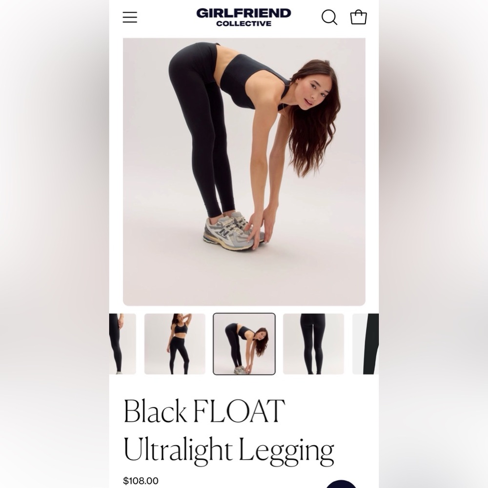 Girlfriend Collective Classic Black Leggings
